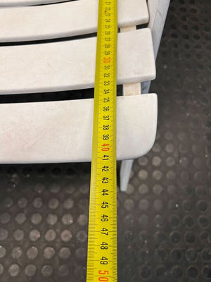 Vintage Styled Firm White Outdoor Foldable Garden Chair - 2ndhandwarehouse.com