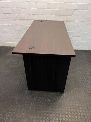 Dark Brown Modern Office Desk (Width: 150cm)(Height: 75.5cm)