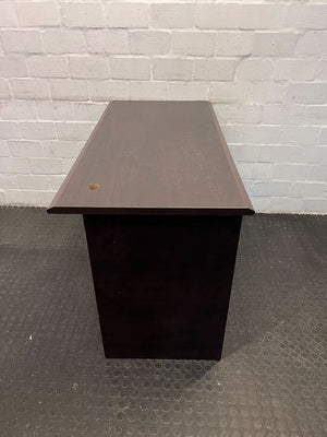 Dark Brown Three Drawer Office Desk (Missing Handle) (Width: 120cm)(Height: 78cm)