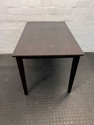 Solid Dark Wooden Simple Dining Table (Scratched) (Width: 120cm)(Height: 75cm)