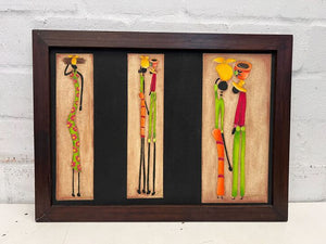 Head Balance African Style Framed Painting (Width: 62cm)(Height: 45.5cm)