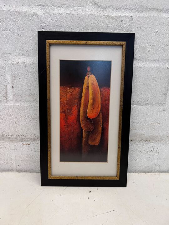 African Clay Outfit, Through the Wild Wooden Framed Print (Width: 26cm)(Height: 43cm)