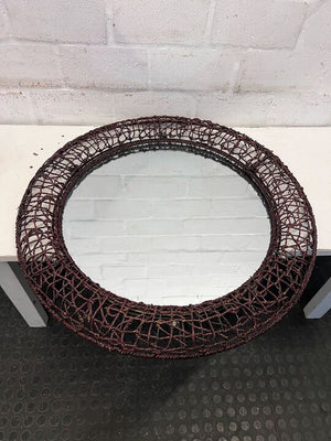 Mr Price Home Bronze Round Rope Woven Framed Mirror