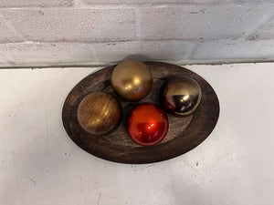 Shiny Multicoloured Decorative 4pc Steel Balls