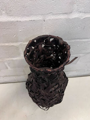 Table Top Brown Wicker Vase Basket