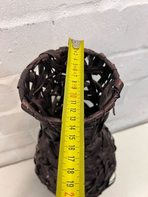 Table Top Brown Wicker Vase Basket