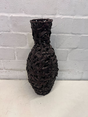 Table Top Brown Wicker Vase Basket