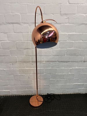 Arched Copper Styled Bronze Standing Lamp with Ball Head