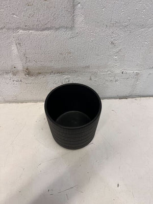 Lined Cylinder Tire Styled Ceramic Vase