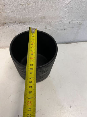 Lined Cylinder Tire Styled Ceramic Vase