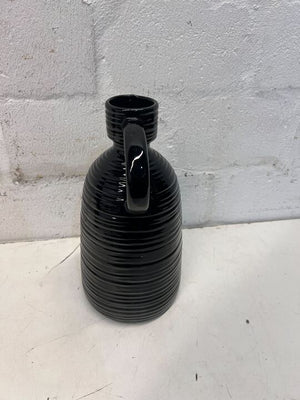 Hungarian Styled Black Decorative Vase