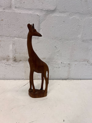 Hand Carved Wooden Spotless Giraffe