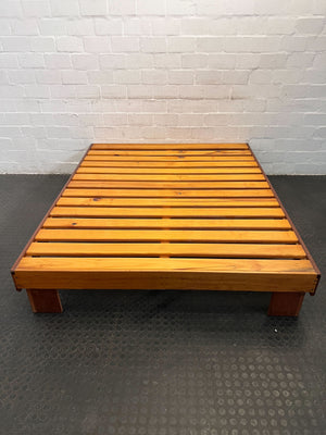 Sturdy Wooden Slatted Queen Sized Bed Frame