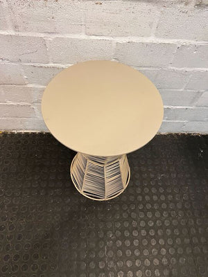 Modern Woven Hour Glass Side Table