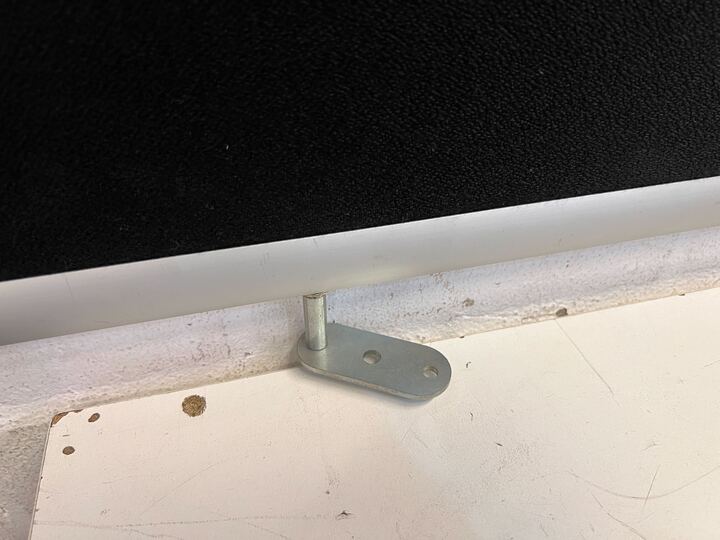 Steel Framed with Stand Black Desk Divider (Width: 161cm)(Height: 50cm)