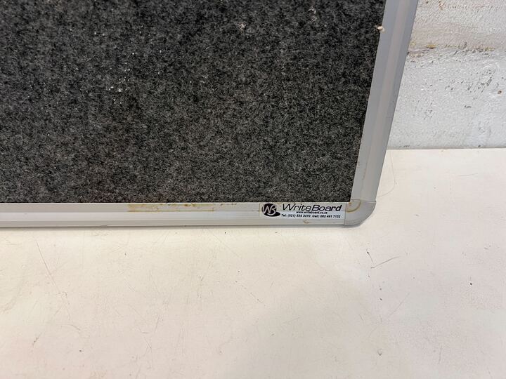 WriteBoard Steel Framed Gravel Gradient Pin Board (Minor Tear)(Width: 61cm)(Height: 90cm) - PRICE DROP