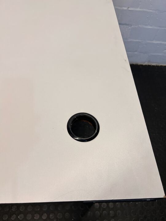 Grey Black Framed L-Shape Desk (Width: 160cm)(Height: 74cm) - REDUCED - PRICE DROP