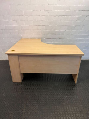 Oak Melamine L-Shaped Wooden Desk (Width: 150cm)(Height: 74cm)