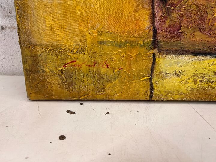 Past Arabian Styled Clay Pottery Painting (Width: 92cm)(Height: 63cm)