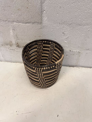 Black & Brown Handwoven Carrier Basket