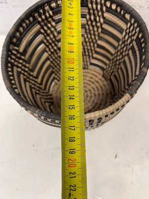 Black & Brown Handwoven Carrier Basket