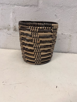 Black & Brown Handwoven Carrier Basket