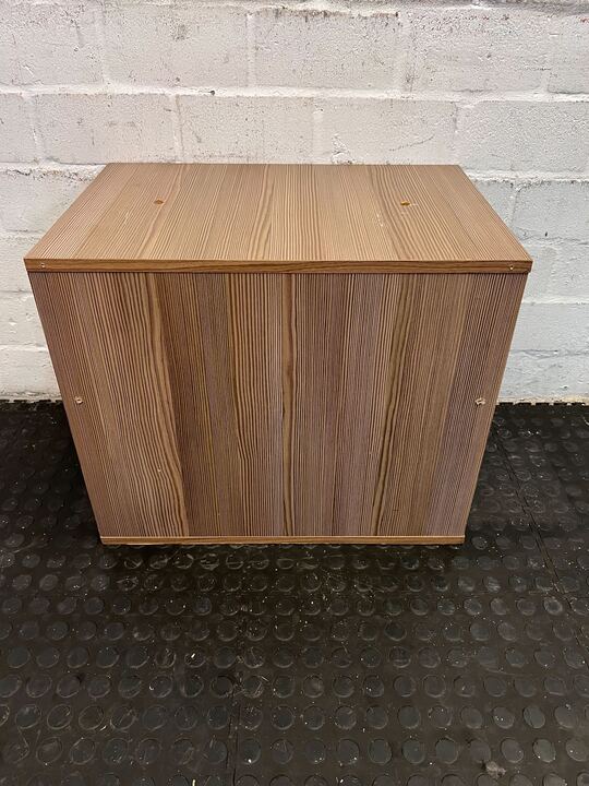 Modern Two Drawer Light Wooden Steel Interior Filing Credenza (Width: 60cm)(Height: 51cm) - PRICE DROP