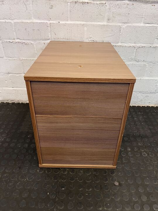 Modern Two Drawer Light Wooden Steel Interior Filing Credenza (Width: 60cm)(Height: 51cm) - PRICE DROP