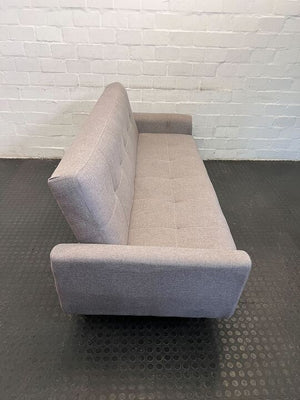 Gray Ash Upholstered Sleeper Couch with Peg Legs