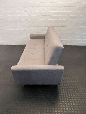 Gray Ash Upholstered Sleeper Couch with Peg Legs