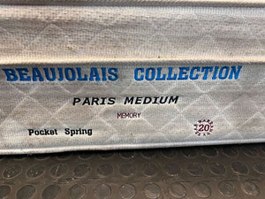 Beaujolais Collection Paris Medium Pocket Spring Queen Sized Mattress (Stained)