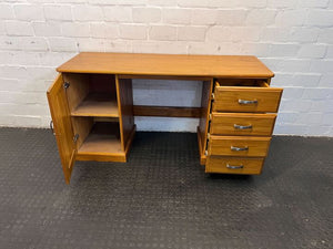 Modern Vintage Styled Pine Wooden Four Drawer Desk (Width: 145cm)(Height: 76cm)