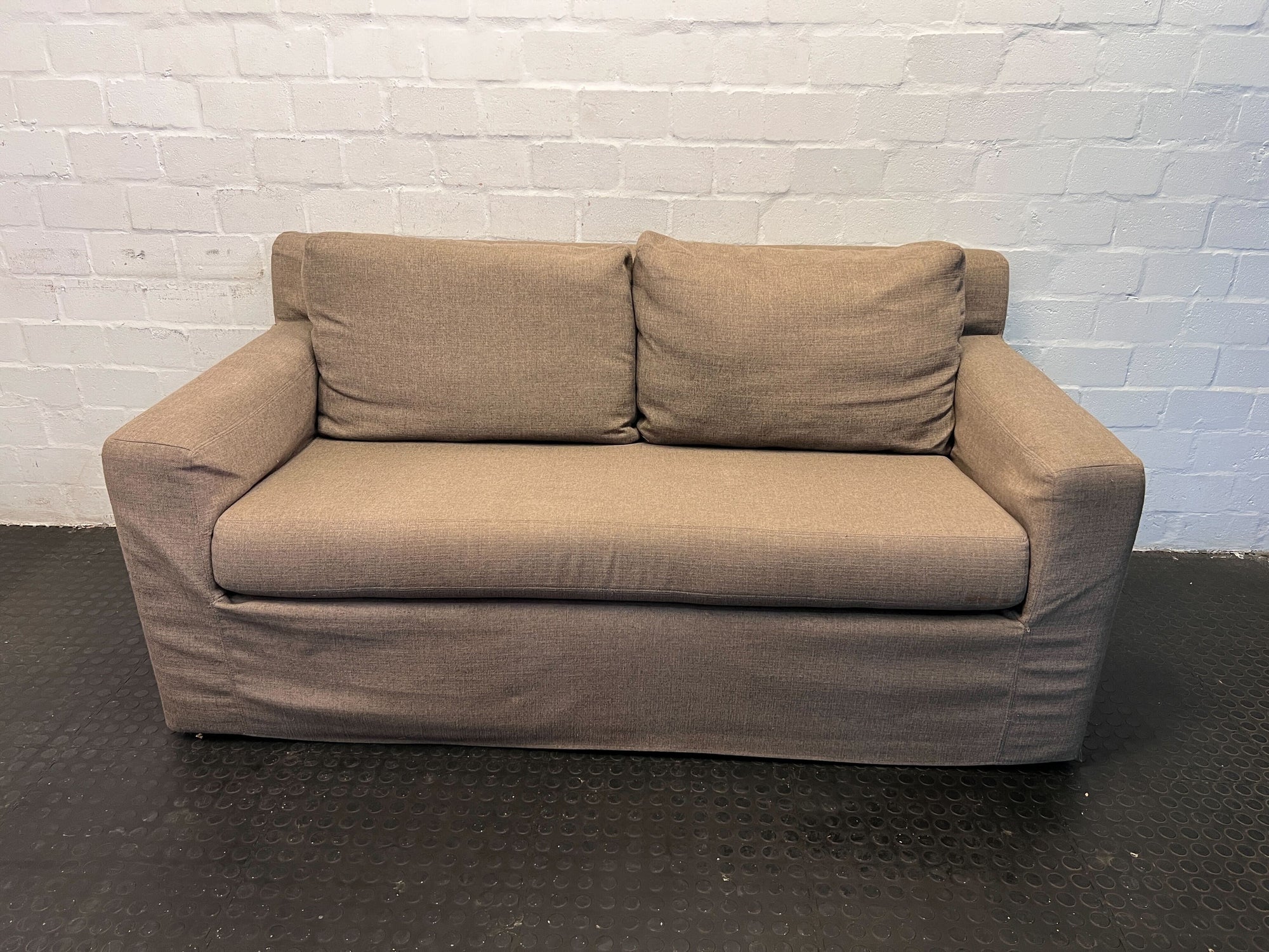 Coricraft Ollie Gray Ash Upholstered Two Seater Couch