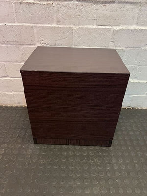 Dark Brown Sleek Modern Two Drawer Bedside Table (Width: 48cm)(Height: 51cm)