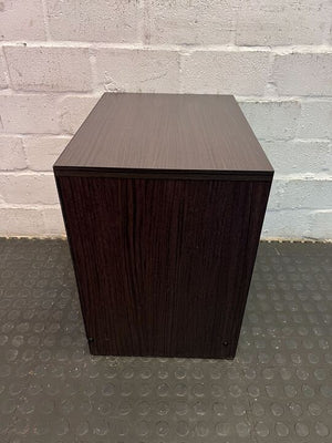 Dark Brown Sleek Modern Two Drawer Bedside Table (Width: 48cm)(Height: 51cm)