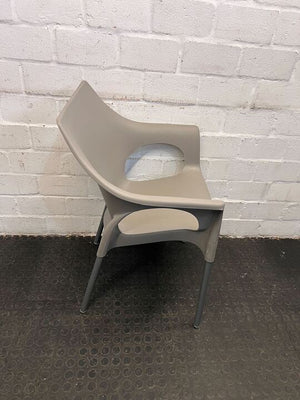 Gray Plastic Chelsea Dublin Patio Chair