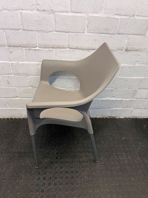 Gray Plastic Chelsea Dublin Patio Chair