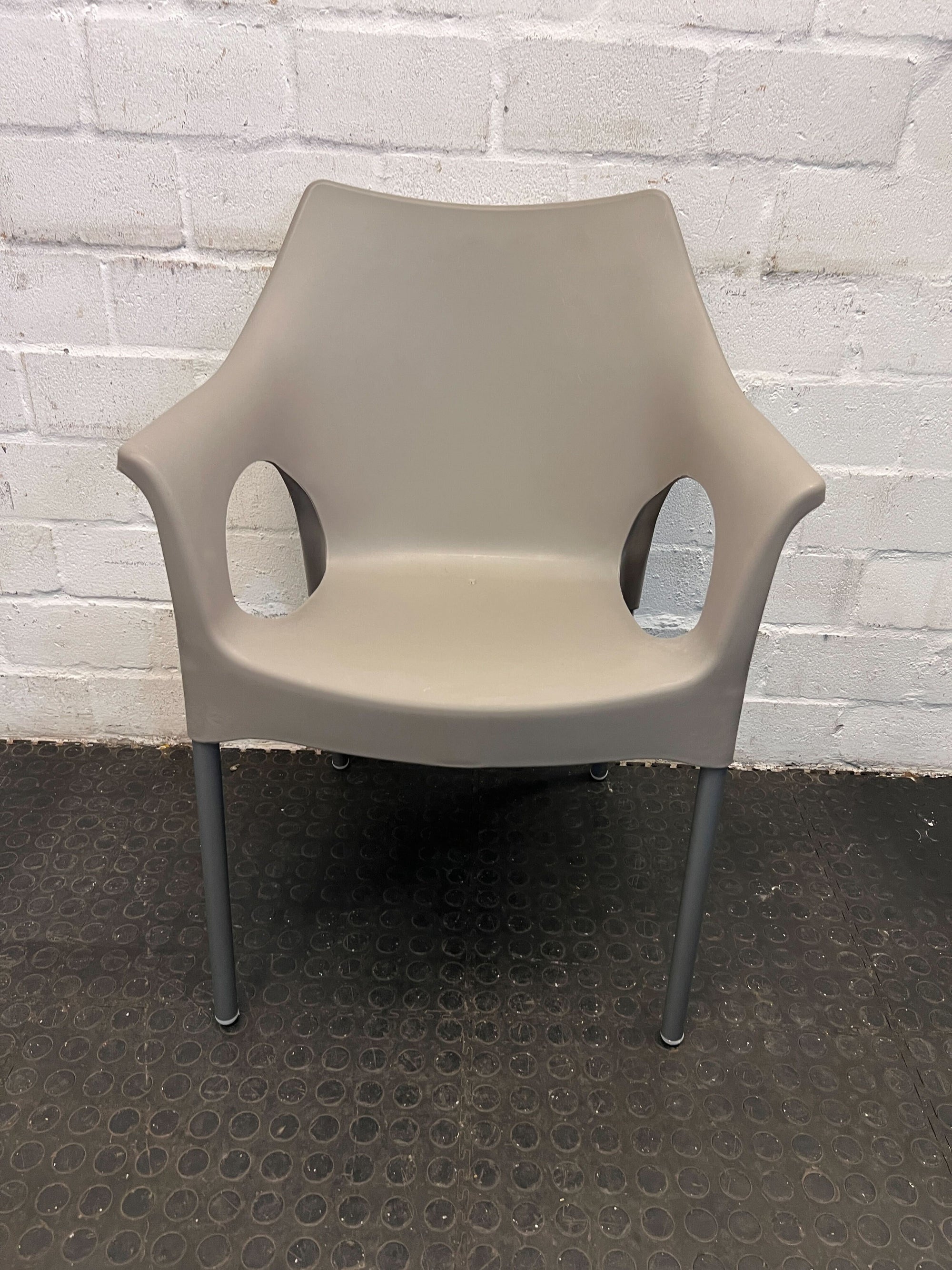 Gray Plastic Chelsea Dublin Patio Chair