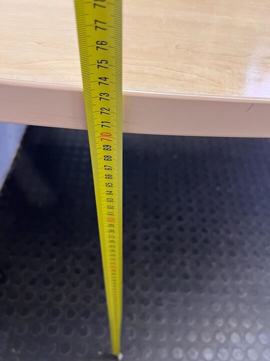 Light Brown L-Shape Steel Legged Desk (Width: 198cm)(Height: 74cm) - PRICE DROP