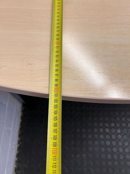 Light Brown L-Shape Steel Legged Desk (Width: 198cm)(Height: 74cm) - PRICE DROP