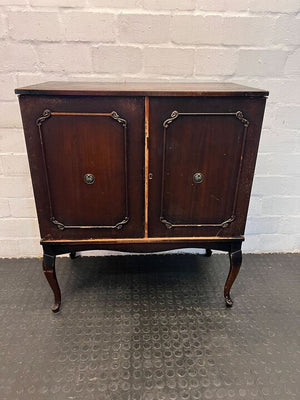 Dark Brown Stinkwood 19th Century Styled Two Door Cabinet (Width: 85cm)(Height: 96cm)