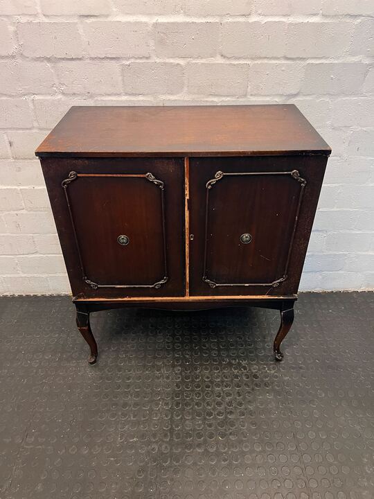 Dark Brown Stinkwood 19th Century Styled Two Door Cabinet (Width: 85cm)(Height: 96cm)