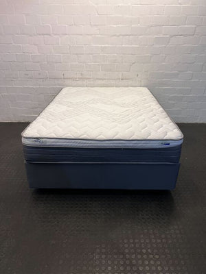 Gelmax Slumber King Gray & White Double Bed & Base