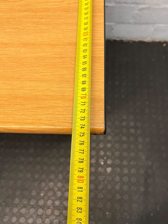 Light Brown Wooden Office Desk with Three Handless Drawers (Width: 150cm)(Height: 72cm)