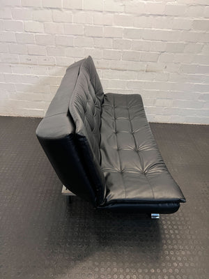 Black Pleather Sleeper Couch