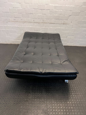 Black Pleather Sleeper Couch