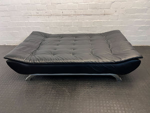 Black Pleather Sleeper Couch