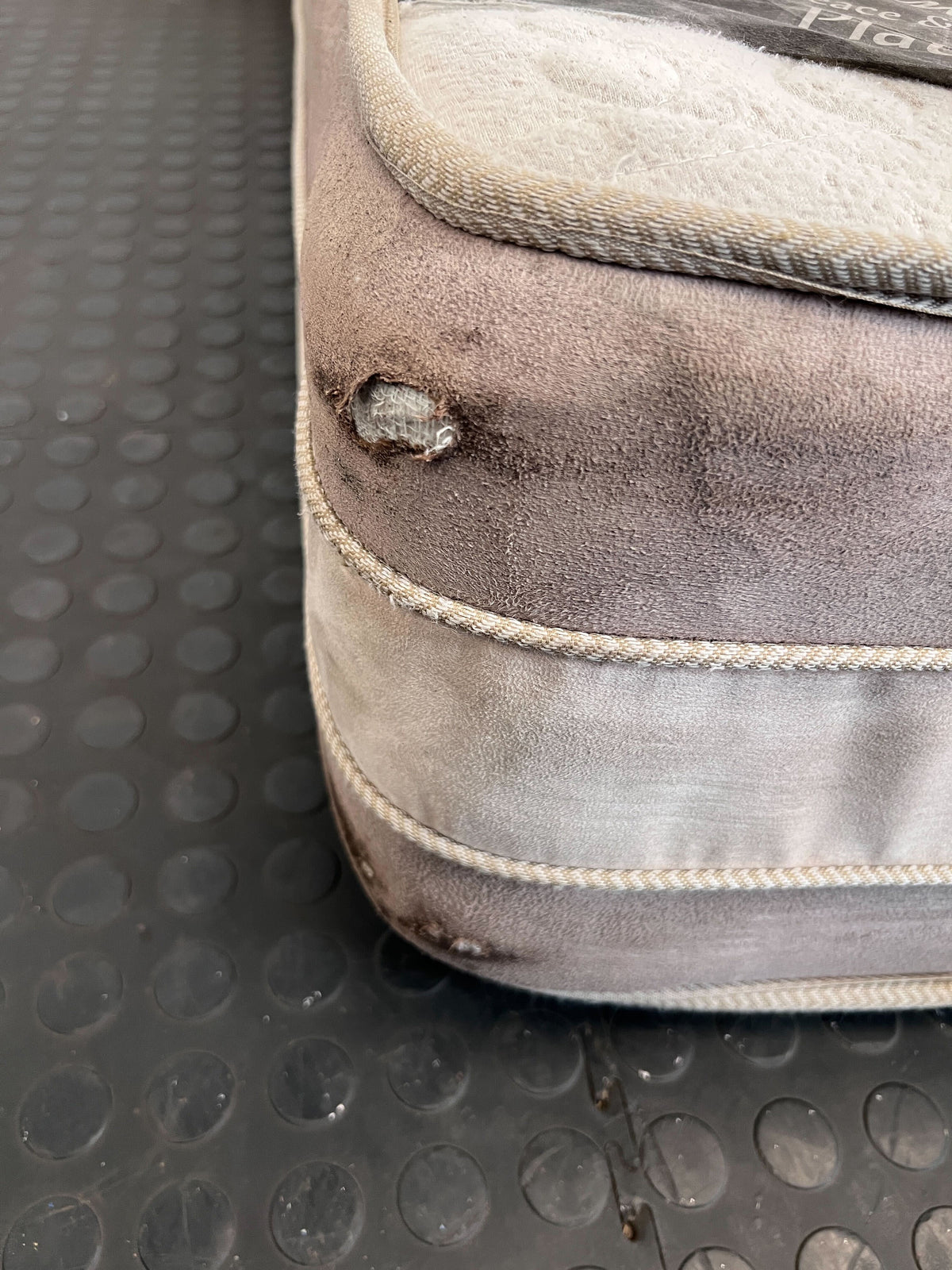 Sakina Beds Double mattress - holes on side slight stains