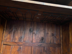 Grey Wooden Wardrobe with Drawers