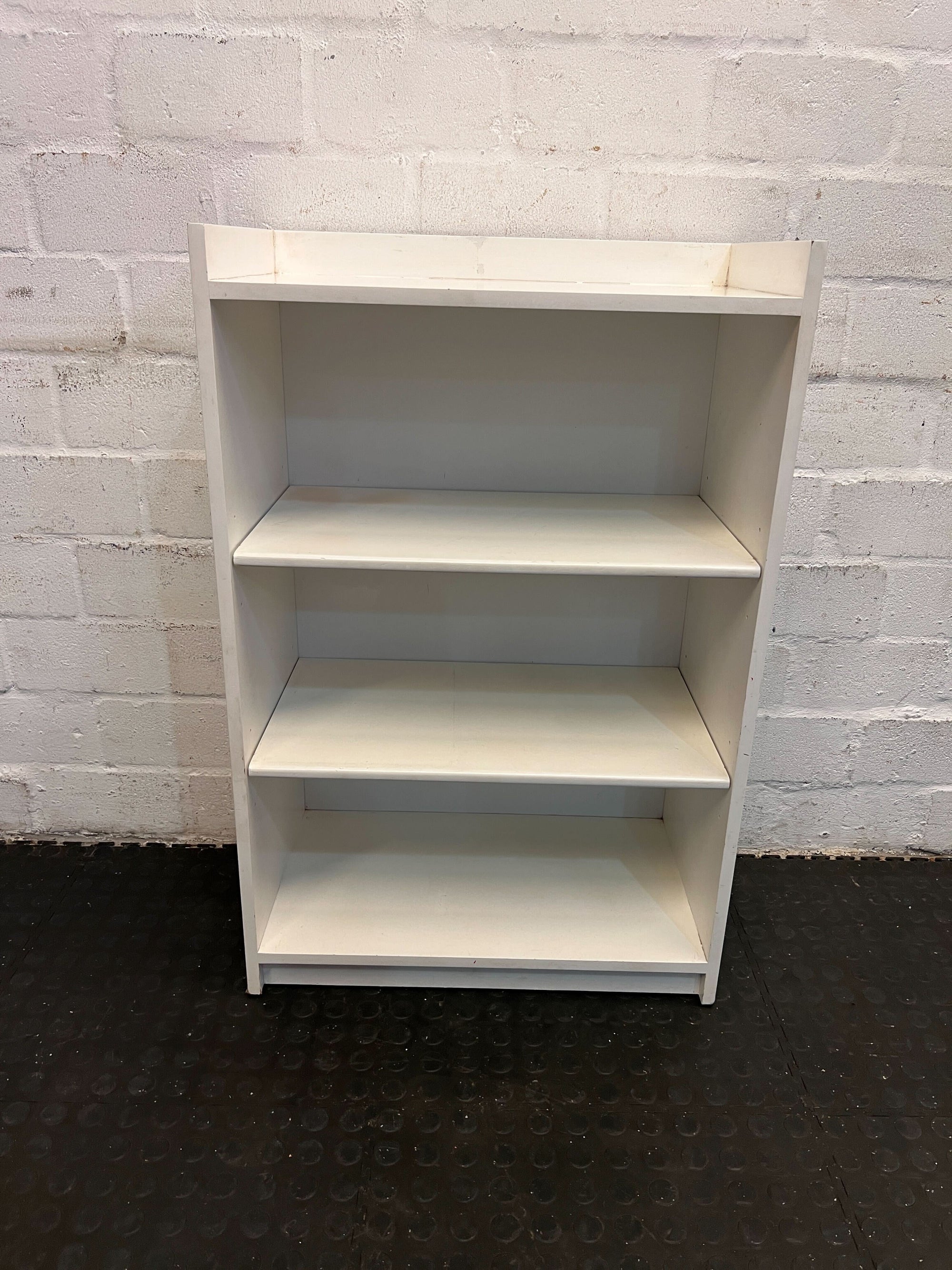 White Wooden Bookshelf with Three Shelves